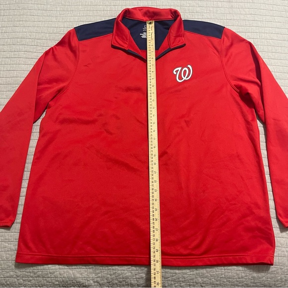 MLB Washington Nationals 1/4 Zip Pullover Jacket Men's Size 2XL - Picture 5 of 11